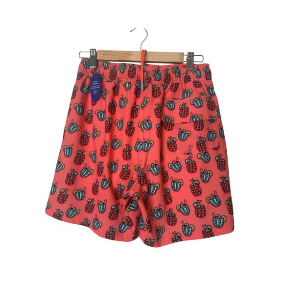Caribbean Mens Size Small Pineapple Drink Vacation Boxer Lined Swim Shorts NEW - Picture 2 of 6